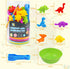RAEQKS Counting Sorting Dinosaur Toys Montessori Sensory Matching Toy with Bowls, Preschool Learning Activities