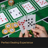 JIESITE 47 24Inch x Texas Hold'Em Poker Mat Portable Rubber Poker Table Top Water Waterproof, Noise Reduction Suitable