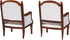Wooden Dollhouse Armchairs, Set of 2, Dining Lounge Chairs for Miniature Furniture, 3 inch to 6 inch Dolls