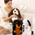 14" PEACH CAT Rottweiler Dog Stuffed Animal Cute Puppy Plushies Soft Plush Toys Gifts for Kids Black