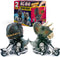 DINOBROS Dinosaur Toy Cars 2 Pack, Friction Powered Motorcycle Game with T-Rex and Triceratops