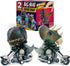 DINOBROS Dinosaur Toy Cars 2 Pack, Friction Powered Motorcycle Game with T-Rex and Triceratops
