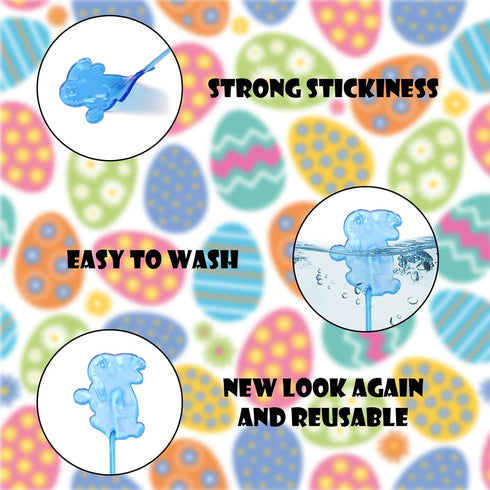 VOMAOK 24pcs Prefilled Easter Eggs with Easter Sticky Hands Toy Inside for Kids Boys Girls Easter Basket Stuffers,Eggs