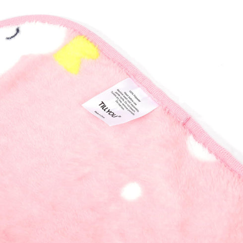 TILLYOU Toddler Blanket for Boys Girls, Flannel Fuzzy Baby Blanket, 40x50 Inches, Pink Cloud