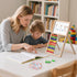 308 100 Counting Wooden Abacus for Kids Math - Double-Sided Blackboard Whiteboard for Toddlers with Magnetic Number