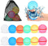 98K Reusable Water Balloons - 12Pcs with Mesh Bag, Self Sealing Silicone Ball for Summer Water Toy Games.