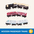 6 Set 3+ Battat Classic Magnetic Wooden Trains Pieces Wooden Railroad Engines & Cars Years