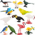 ONEST 13 Pieces Mini Bird Figurines Playset, Hand Painted Tiny Birds, Realistic Detailed Resin Bird Figures Toys