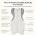 3-6 12-18 lb, 2-Way Transition Baby Swaddle Months Arms In/Out Swaddle Sleep Sack with Zipper Moisture-Wicking Fabric