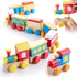 TIGERHU Wooden Train Set | Educational Building Toys with Snap-On Design, Eco-Friendly