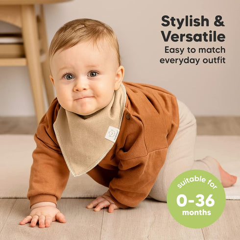 8-Pack Organic Baby Bandana Drool Bibs for Girls - Super Absorbent Soft Cotton Bandana Bibs for Infants