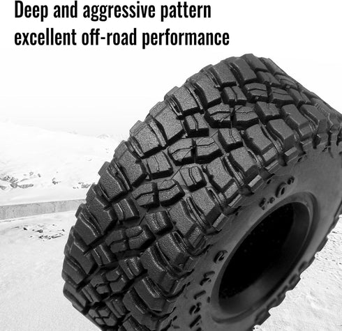 OGRC 1.0 All Terrain Super Soft Tires for 1/18 TRX4M, 1/24 RC Crawler Axial SCX24 FMS FCX24-55 * 22mm