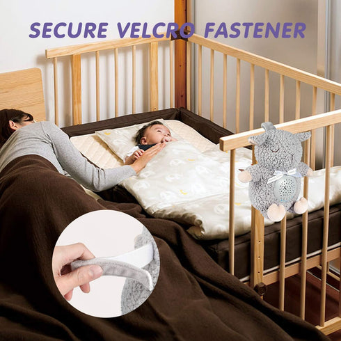 BEREST Baby Sleep Soother with Projector Night Light & Auto-Off Timer, Musical Sheep Plush Toy with White Noise