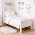 4 Sets Set Set Piece White Boho Toddler Bedding for Girls Colorful Pom Pom Comforter Jacquard Tufted Dot Crib Bed