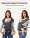 Toddler(7-35lbs), HEYVALUE Baby Carrier Newborn to Ergonomic Cross-Back Wraps with Adjustable Straps, Newborn Carrier
