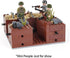 WW2 Battlefield Left Corner Military Block Set, 200PCS, Suitable for MOC Military Secondary Creation