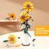 ZONECYTD Sets 821Pcs Sunflower Building Blocks Flower Bouquet with Vase for Adults Teens, Flower Garden Building Toys