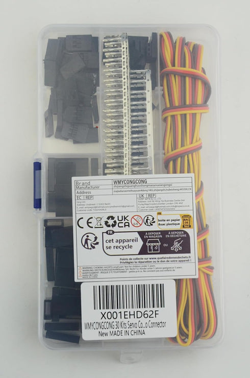 WMYCONGCONG 30 Kits Servo Plug Connector with 16Ft 22Awg Servo Wire, Male Female Kit Compatible with Futaba