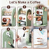 Playset Girl,17pcs Kids Wooden Coffee Maker Toy,Coffee Machine with Grinder,Play Coffee Making Routine,Stimulates