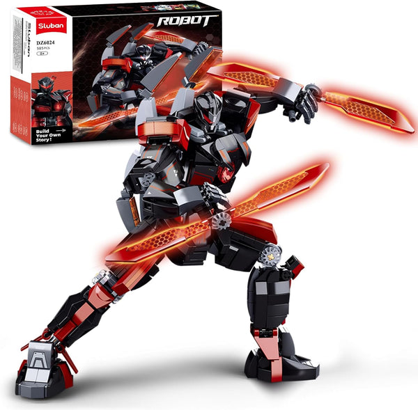 Sluban Mech Building Set, Samurai Building Toy for Adults, Robot Figure Toys