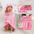 Individz Custom Hooded Unisex Baby Towel with Name, Personalized Soft Easter Bunny Bath Towel, Shower Towels for Girls