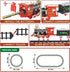 Set 4-8 20-Piece Set JQ JUQU Electric Train for Kids Ages with Lights and Music - Toy Train and Tracks for Children