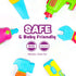 6 Pack Tub Works Tools Mold Free Bath Toys, | Sealed, No Hole Bath Toys Design Keeps Moisture Out | Soft, Squeezable