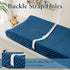Homiest 2 Pack Changing Pad Cover, White + Light Navy Blue Changing Table Sheets, Ultra Soft Fleece Minky Dot Fabric