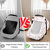 3 Packaging, Hooyax Muslin Car Seat Cover Baby - Breathable and Privacy Car Seat Canopy with Modes - Easy Install