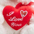 HollyHOME I Love You Teddy Bear - Soft Plush Toy with Heart, 12 inches White, Christmas Valentine's Day Gift