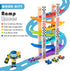 1 2 3 Set 7 Wood City Toddler Toys for Years Old, Wooden Car Ramp Racer Toy Vehicle with Mini Cars & Race Tracks