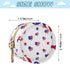 PYBUG Independence Day Heart Round Pacifier Storage Case, Polyester & TPU Lined with Hook Buckle, Pacifier Container