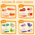 Set, 3 4 5 6 7 WOODMAM Wooden Play Food for Toddlers, Color Food Groups, Fruit & Veggies Cutting Pretend Play Food