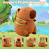 Emoin Capybara Plush Toys - Kawaii 9 Inch Capybara Plushie with Turtle Backpack, Soft Doll for Baby Boys Girls