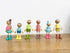 Set 7 3 Giant bean Wooden Family Dolls of for Dollhouse, Dollhouse People Miniature Dollhouse Accessories Toy for Boys