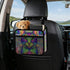 PPIKTC Spacious Hanging Auto Seat Organizer with Ventilated Mesh Pockets for Wet Wipes and Baby Supplies, Colorful Cat