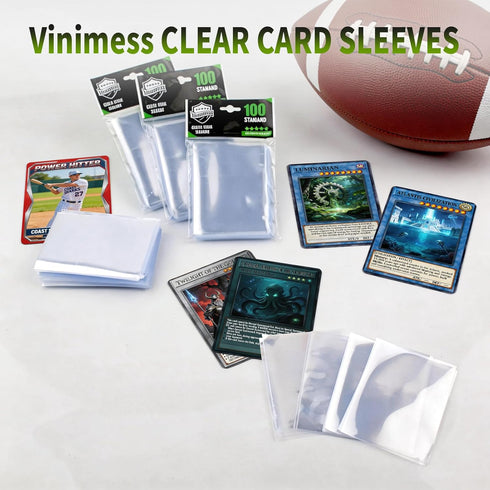Vinimess 5000 Counts Card Sleeves for Trading Cards, Soft Penny Sleeves Clear Baseball Card Protector Sleeve Perfect