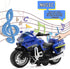 Toy Motorcycle Model - Pull Back Vehicles with Sounds and Lights for Kids 3-9, Collectible Scaled Cars