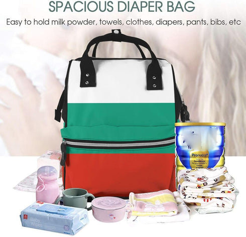 ZQYTGFDC Backpack Cuban flag Multifunctional Nappy - Large Capacity Diaper Bag with Mums & Dads, Travel & Everyday Use