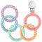 Ryan & Rose Cutie Clinks Attachable Chew Toy Teether for Babies (Mosaic)