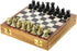 StonKraft 8" X 8" Chess Board with Wooden Base & Stone Inlaid Game Set