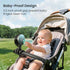 4000mAh 25H 360 4 Portable Stroller Fan, Rechargeable Clip on Baby Fan Battery Life, Head Detachable Rotate Mini Fans