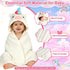 4 Set, 1 3 32x32 inch Flasoo PCS Baby Towels Soft Absorbent Baby Hooded Bath Towel, Baby Towel and Baby Washcloths