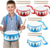Boao 2 Pcs Kids Drum Set, 8 Inch Toddler Drum Wooden Toy