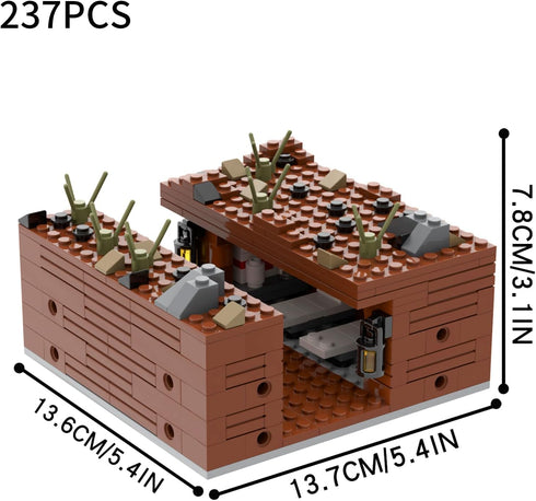 WW2 Medical Point Military Building Block Set(237PCS).Suitable for Children's Military Block Creations.