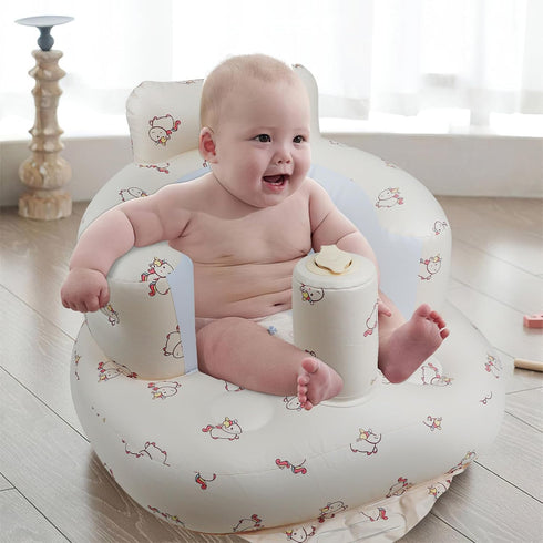 3 EKEPE Inflatable Baby Seat with Built in Pump for Babies Months & Up, Baby Floor Seats for Sitting Up, Blow Up Baby