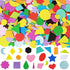 1035 Pcs 15 Colors 3 Sizes 22 Shape Bulk Foam Stickers, Self-Adhesive Geometry Shapes for Kids Classroom Art Crafts