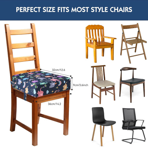 Toddler Booster Seat for Dining Table, Washable Thick Strong Support Portable Booster Chair for Toddlers Eating, Easy
