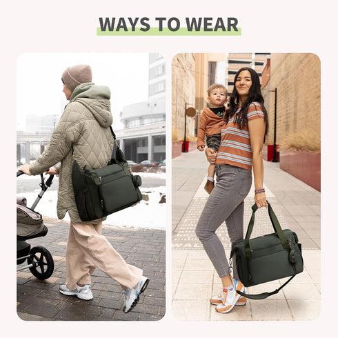 CEI-CEI Neoprene Diaper Bag Tote Large Maternity Hospital Bag for Labor and Delivery Waterproof Travel Baby Tote