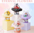 Flower Building Blocks Set with Dust-Proof Dome, Simulation Bouquet for Valentine's Day Home Decor